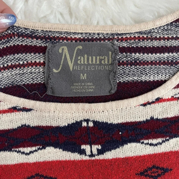Natural Reflections Aztec Print Sweater Size Medium - Picture 3 of 7